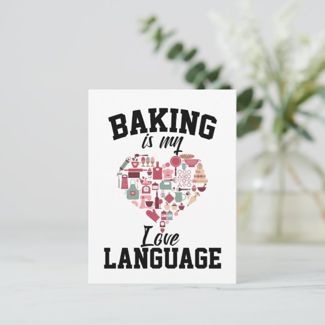 Postal Baking is My Love Language - Funny Baker (Anverso de pie)