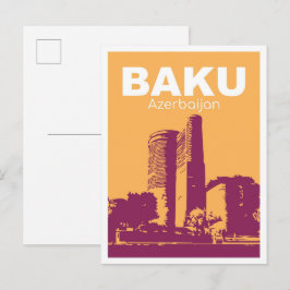 Postal Bakú Azerbaiyán Arte vintage Viajes