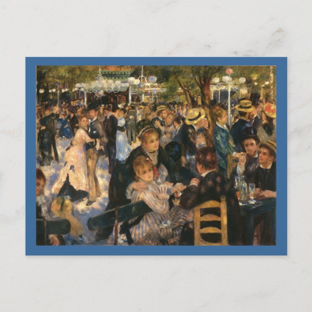 Postal Bal du Galette de Renoir (1876) (Anverso)