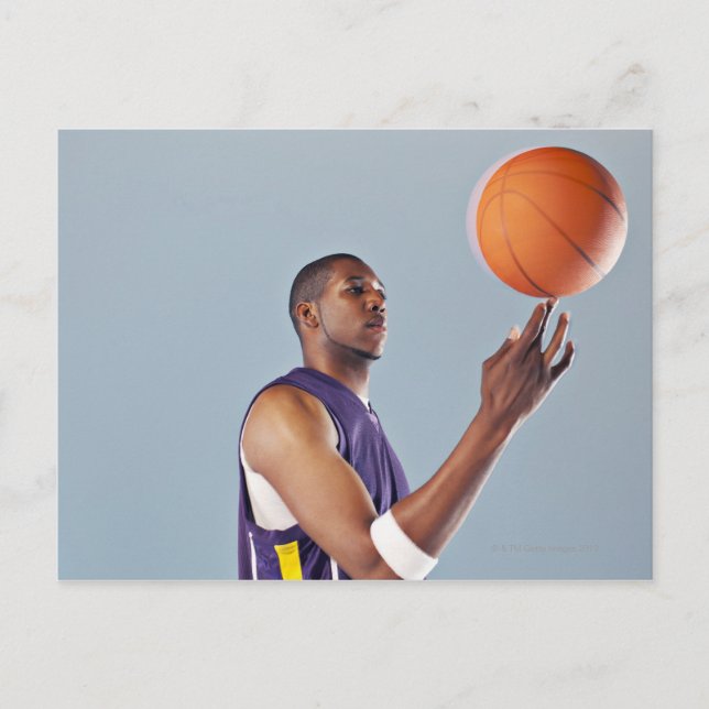 Postal Balanceo de baloncesto con un dedo (Anverso)