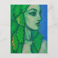 Balanis, dryad, hojas verdes, diosa forestal, arte