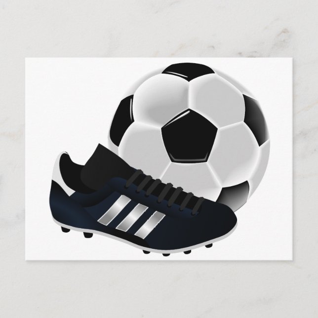 Postal Balas y zapatos de fútbol (Anverso)
