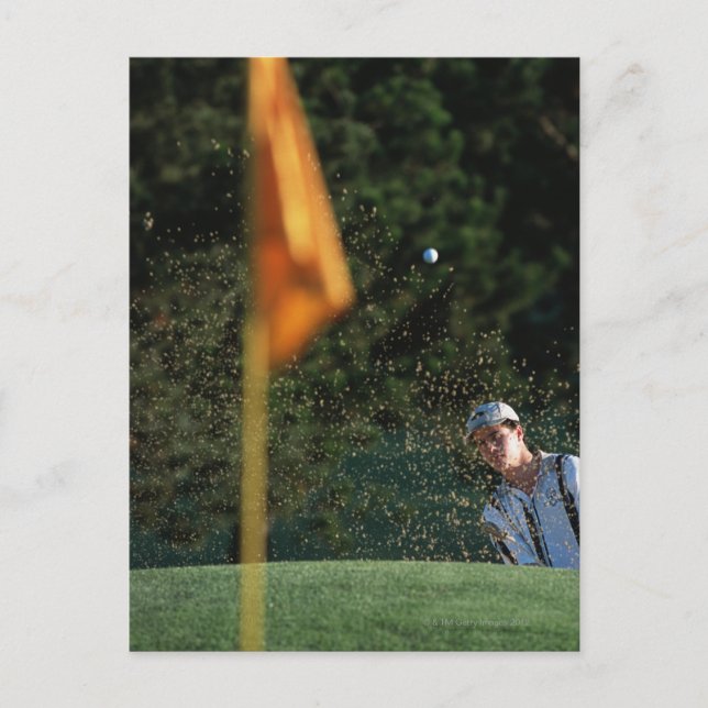 Postal Balazo de búnker (golf) (Anverso)