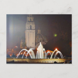 Postal Balboa Parks Torres Fuentes Noche