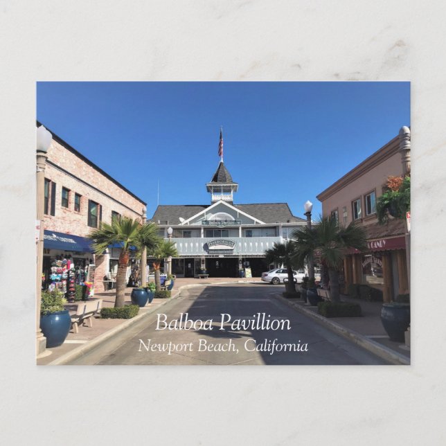 Postal Balboa Pavillion, Newport Beach, California (Anverso)