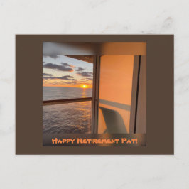 Postal Balcón de crucero al atardecer
