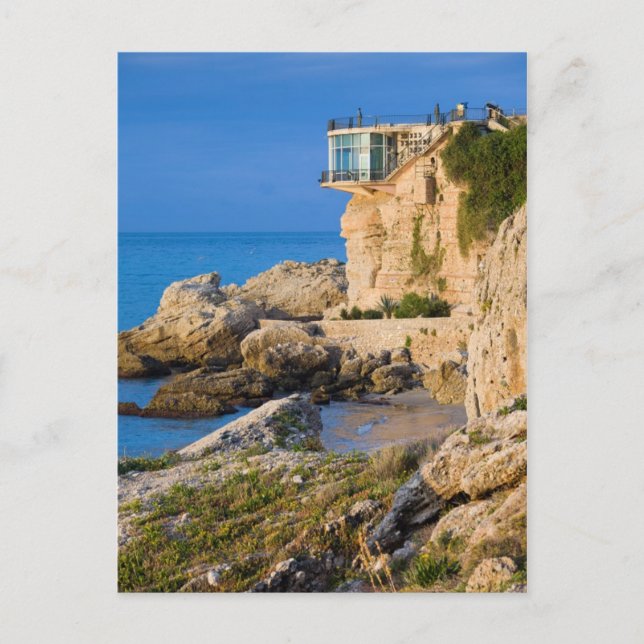 Postal Balcón de Europa en Nerja (Anverso)