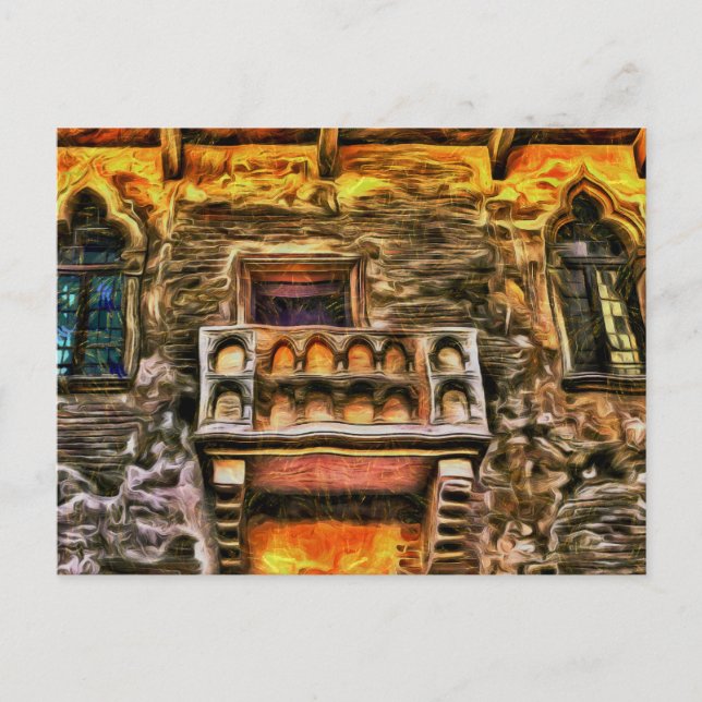 Postal Balcony Verona Van Gogh de Julieta (Anverso)
