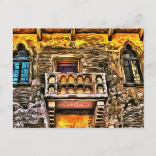 Postal Balcony Verona Van Gogh de Julieta (Anverso)