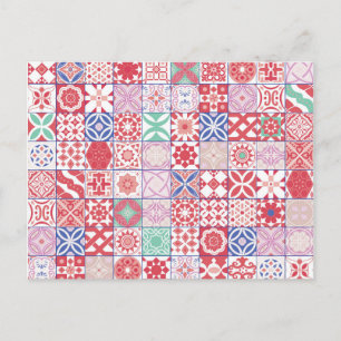 Postal Baldosa roja marroquí