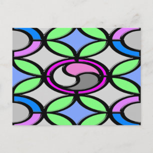 Postal Baldosas de color cristal