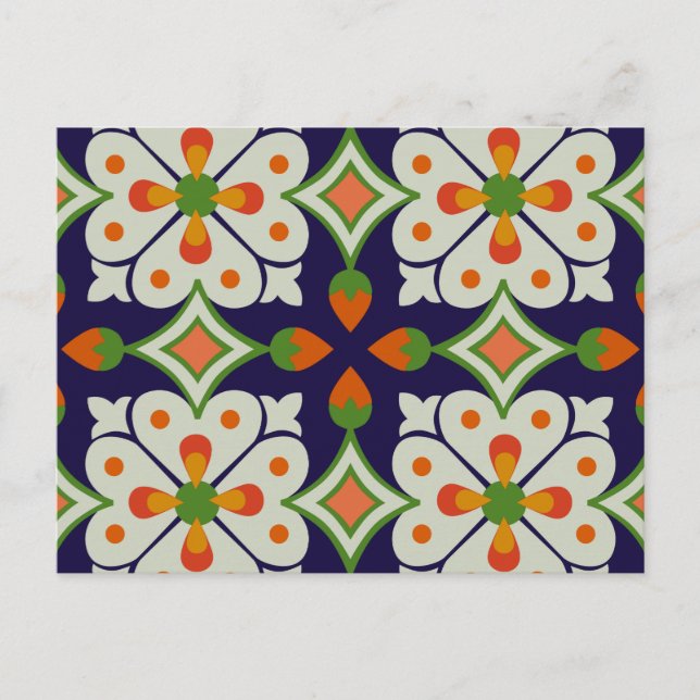 Postal Baldosas de corazones viejos (Anverso)