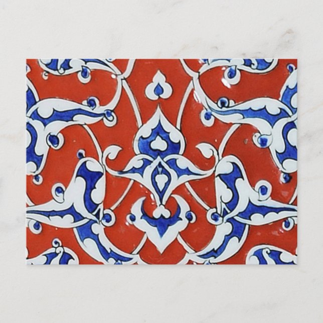 Postal Baldosas florales de Turquía (Anverso)