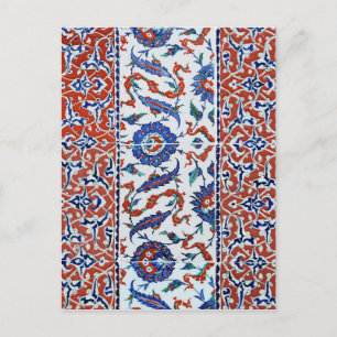 Postal Baldosas florales de Turquía