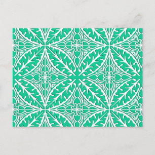 Postal Baldosas marroquíes: azul turquesa y blanco
