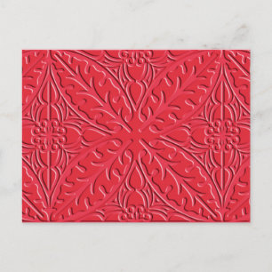 Postal Baldosas marroquíes - rojo cinabrio