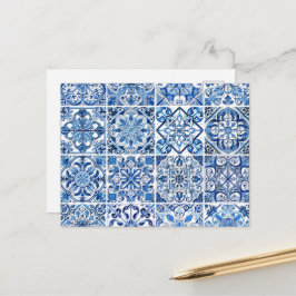 Postal Baldosas mediterráneas, portuguesas, azulejo, mall