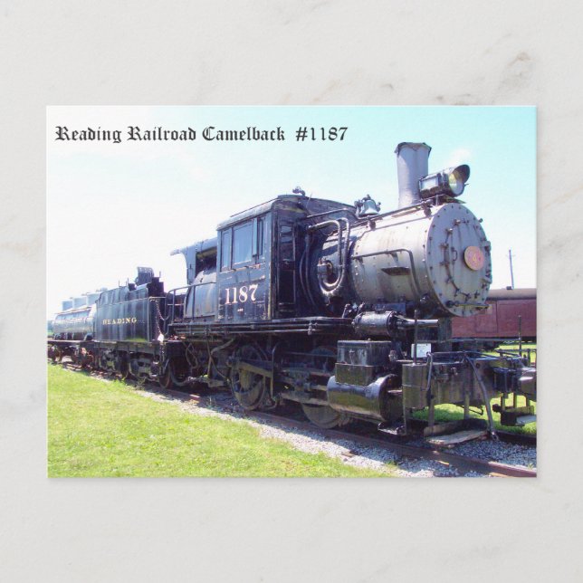 Postal Baldwin construyó Leyendo Camelback Ferroviario #1 (Anverso)
