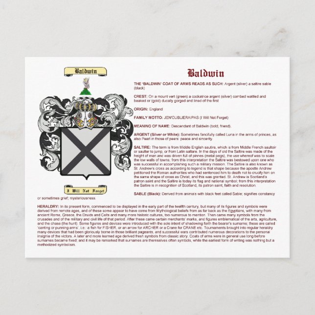 Postal Baldwin (significado) (Anverso)