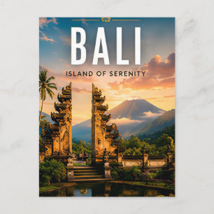 Postal 🌺 Bali Indonesia Templo Tropical