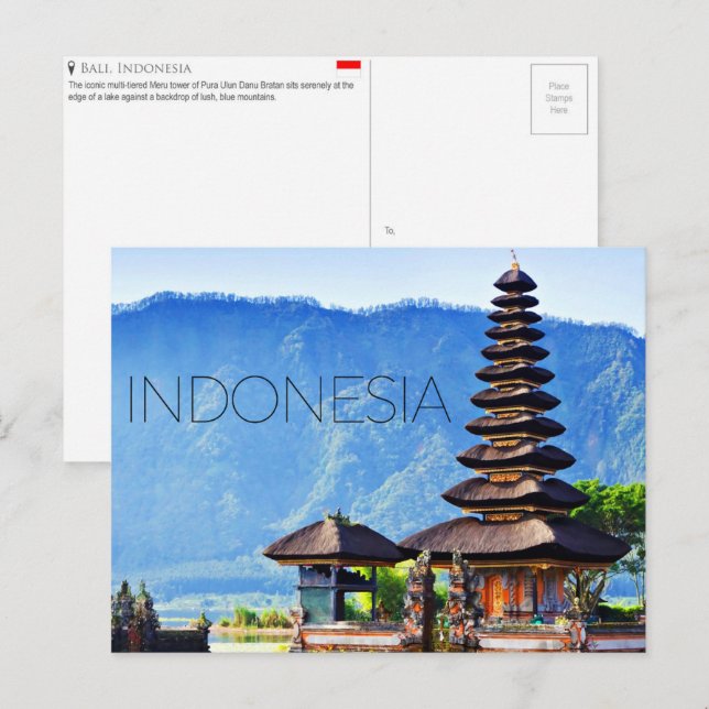 Postal Bali, Indonesia Travel Postcard (Anverso / Reverso)