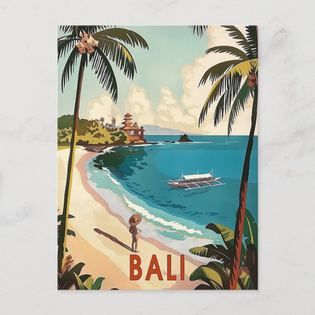 Postal Bali, Indonesia Vintage (Anverso)