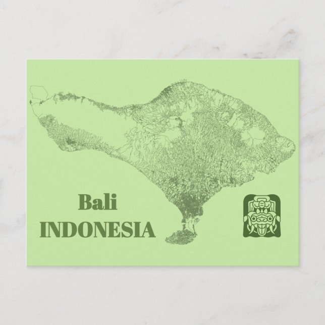 Postal Bali Map (Anverso)