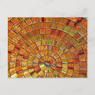 Postal Balinese Glass Tile Art- Brown