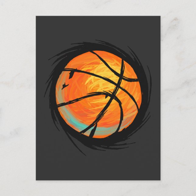 Postal Ball Sport Fan jugador de baloncesto (Anverso)