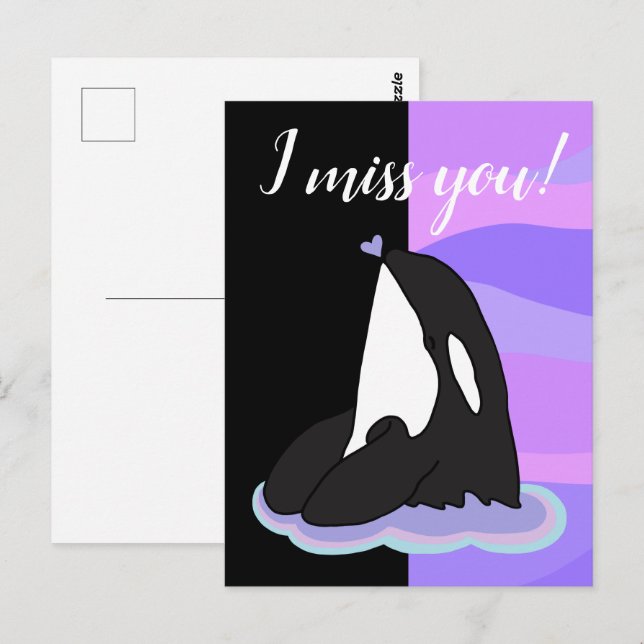 Postal Ballena asesina de Orca (Anverso / Reverso)