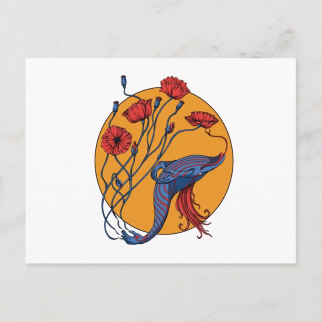 Postal Ballena azul (Anverso)