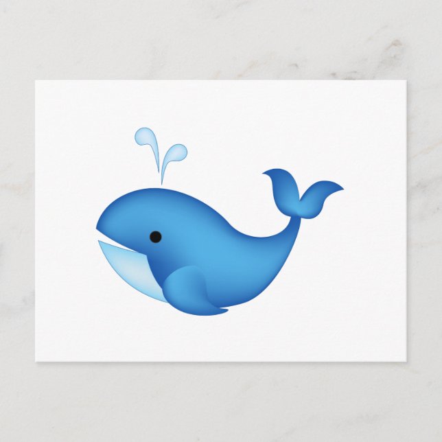 Postal Ballena azul (Anverso)