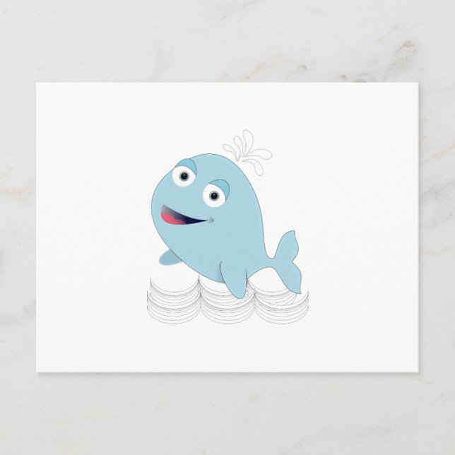Postal Ballena azul (Anverso)