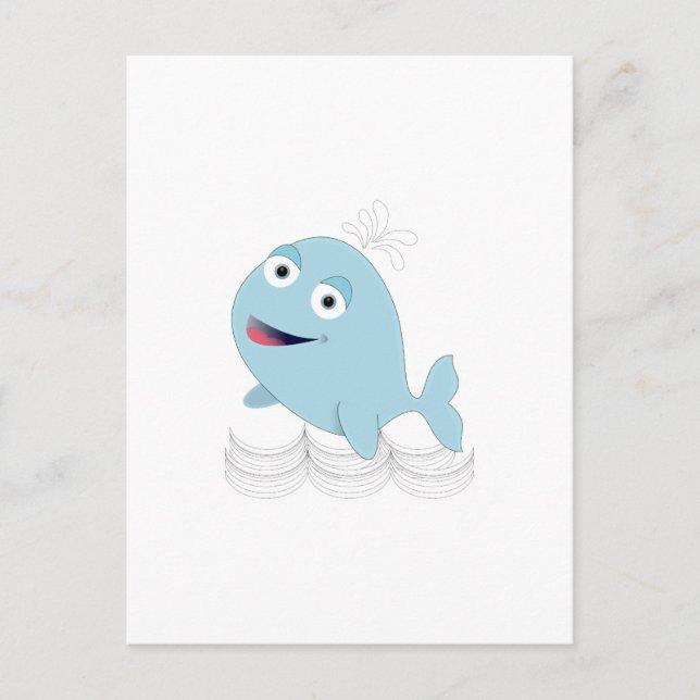 Postal Ballena azul (Anverso)