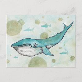 Postal Ballena azul dulce