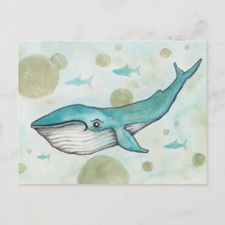 Postal Ballena azul dulce