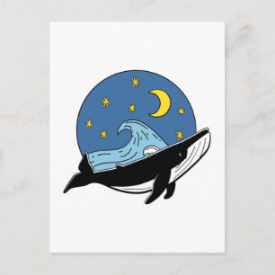 Postal Ballena celeste