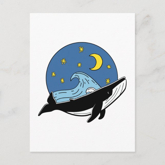 Postal Ballena celeste (Anverso)