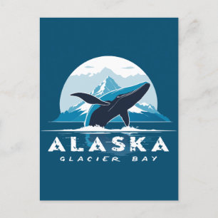 Postal Ballena de la Bahía del Glaciar - Alaska