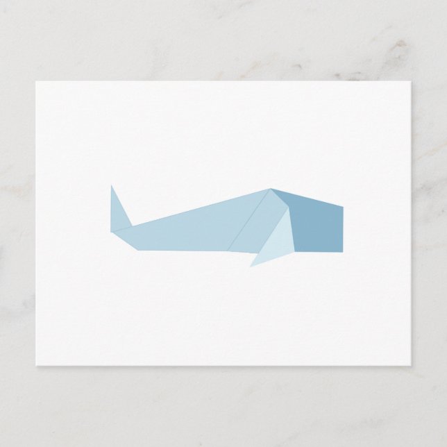 Postal Ballena de origami (Anverso)