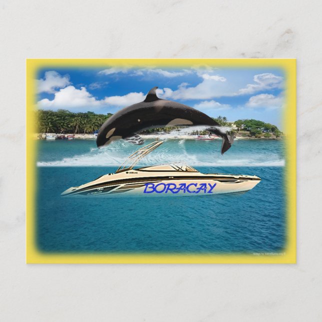 Postal Ballena de playa de Filipinas (Anverso)