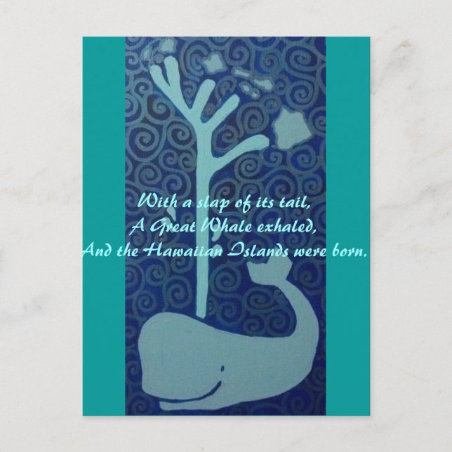 Postal ballena hawaiana (Anverso)
