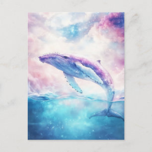 Postal Ballena Jorobada Rompiendo la Superficie Galaxia P