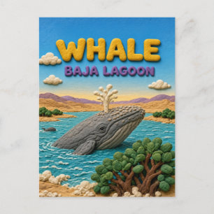 Postal Ballena Laguna Baja Modern KlayKoo