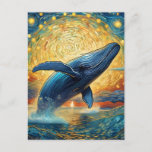 Postal Ballena nocturna estrellada<br><div class="desc">Ballena nocturna estrellada</div>