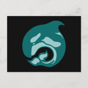 Postal ballena orca