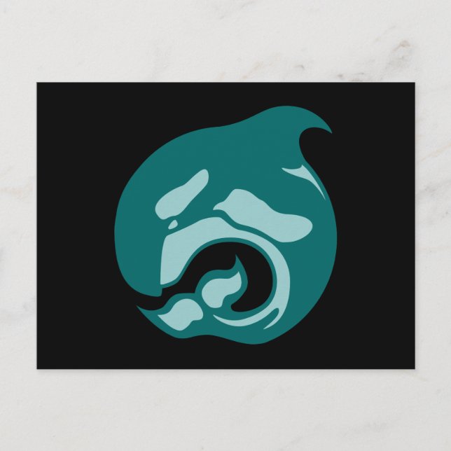 Postal ballena orca (Anverso)