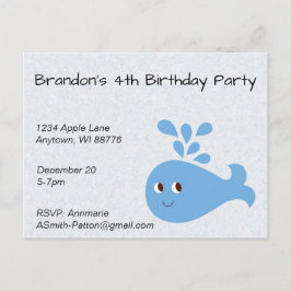 Postal Ballena pura con spout