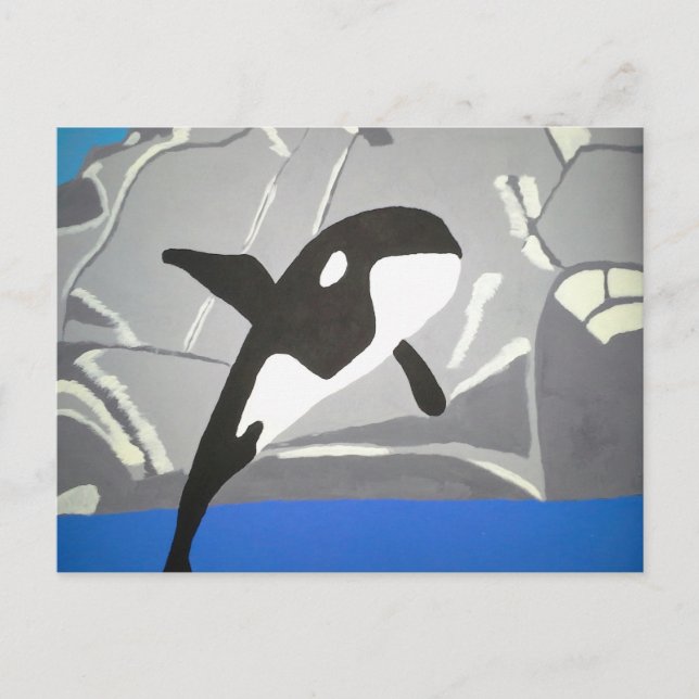 Postal Ballena saltante (Anverso)