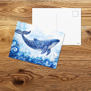 Postal Ballena Tribal Espíritu Oceánico